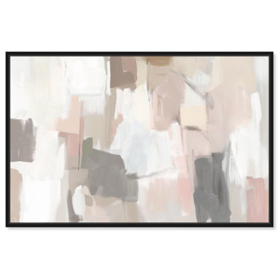 Serenity in Pink Canvas Pastel Abstract Art by Art Remedy