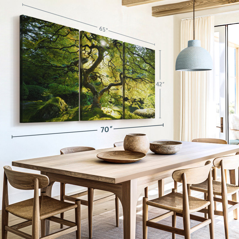 Nature, «Japanese Maple Garden Canvas Print» sur, H 42 po x l 65 po x P 1,25 po