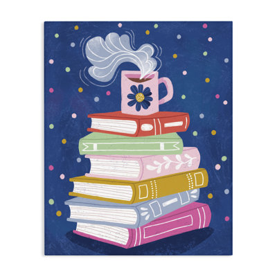 Book Stack & Cozy Mug Canvas, design by Vanessa Stoilova