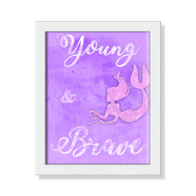 Adhésif décoratif Brave Mermaids, H 10 po x l 8 po x P 1,18 po, Encadré de boîte blanc