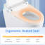 Toilette Smart Bidet avec système de chasse automatique, siège chauffant pour une utilisation confortable, lavage à l'eau tiède et réglages de séchage secs, plusieurs modes tels que le lavage à bulles féminin, affichage numérique dynamique nuit douce,