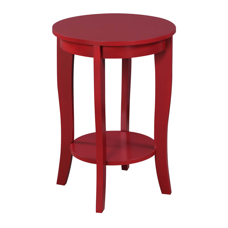 Table de bout ronde Carbin, Rouge canneberge