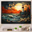 Phare côtier majestueux III - Nautique et plage, impressions sur toile-672191594-672978389