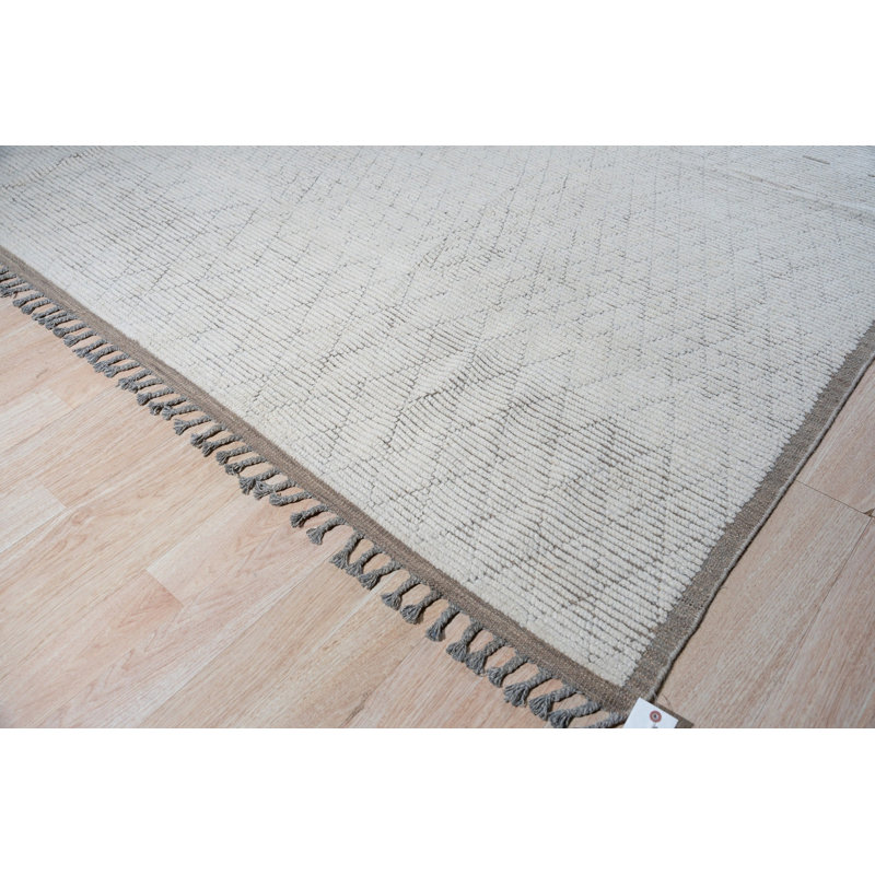 Hand Knotted Wool Geometric Area Rug