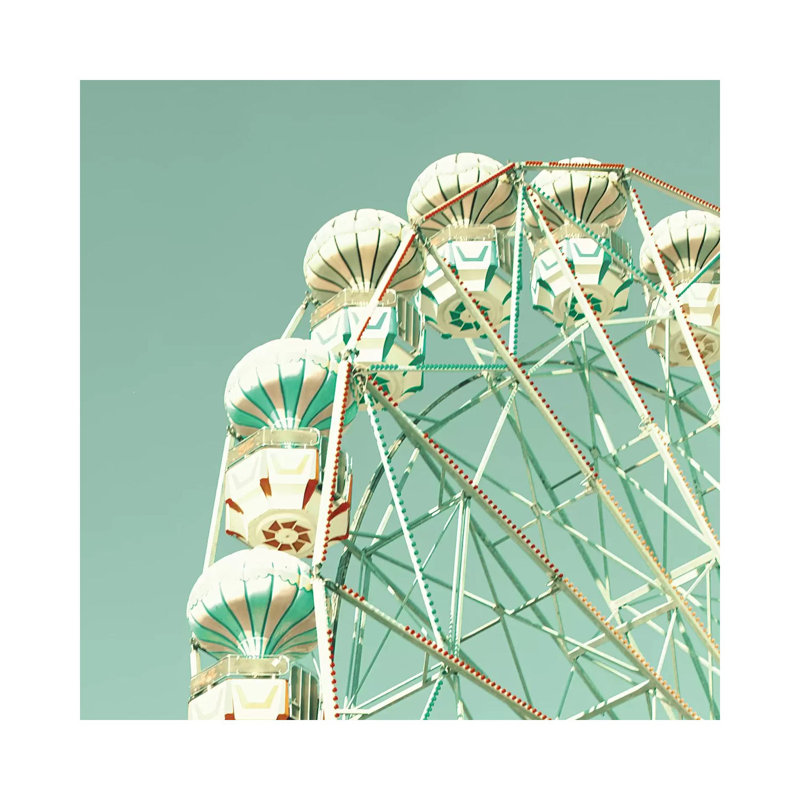 The White Ferris Wheel 1 Piece Wrapped Canvas Wall Art