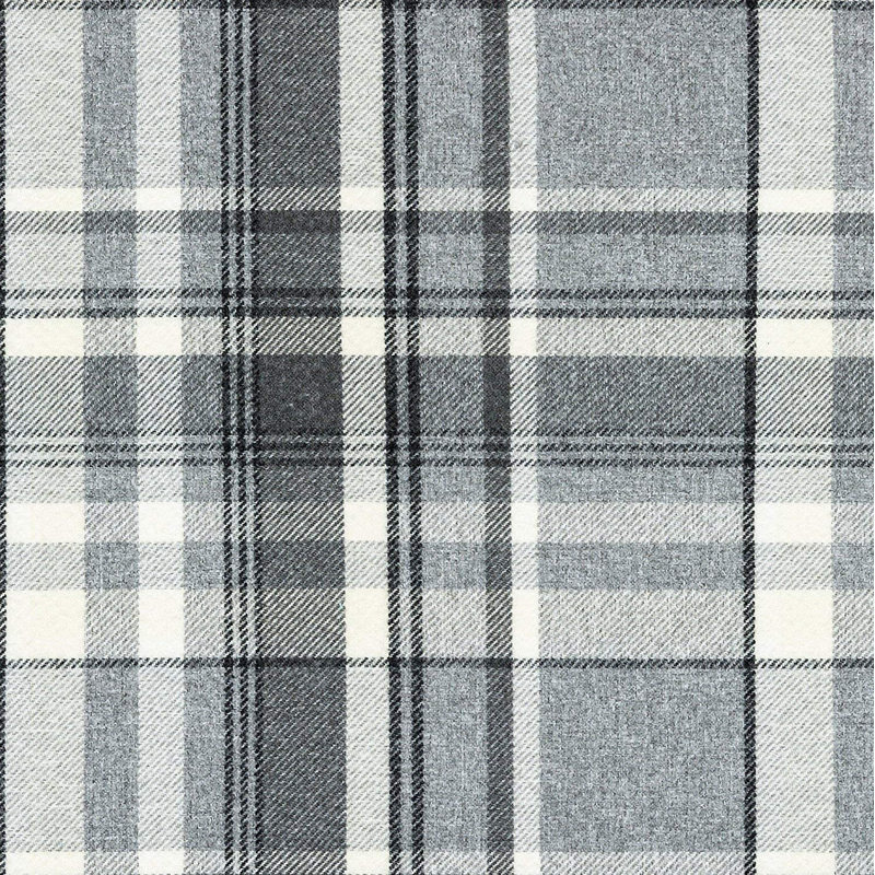 Harworth Polyester Tartan Bedspread, Charcoal Grey