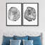 Minimal noir blanc bois anneaux d'arbre nature sauvage Art moderne rustique Relax Calme foncé 2 pièces-98109728-98109727