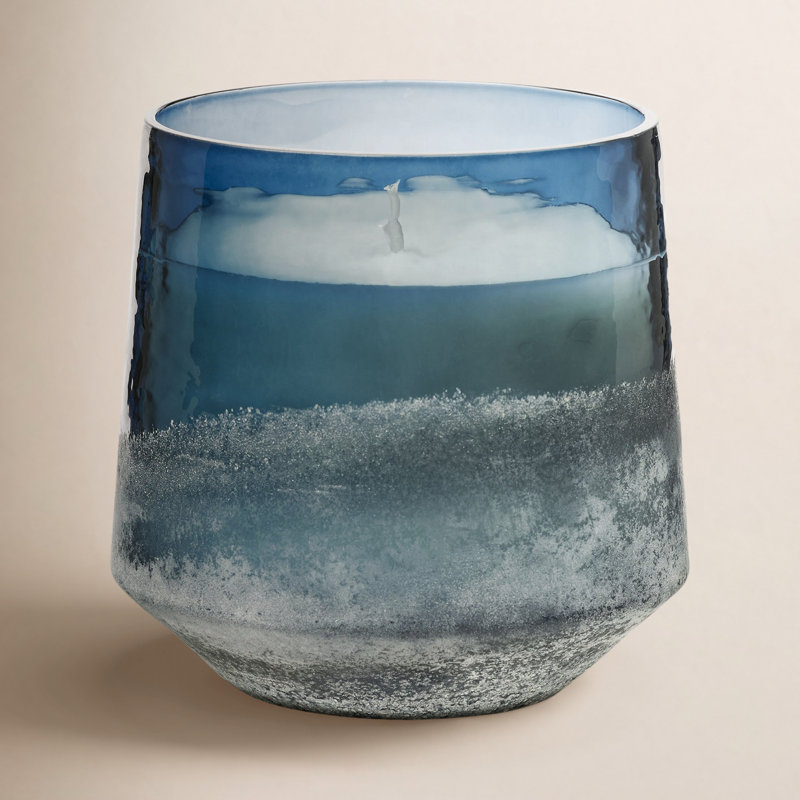 Beautifully Done Baltic Glass Candle, Hidden Lake, Baltic Glass