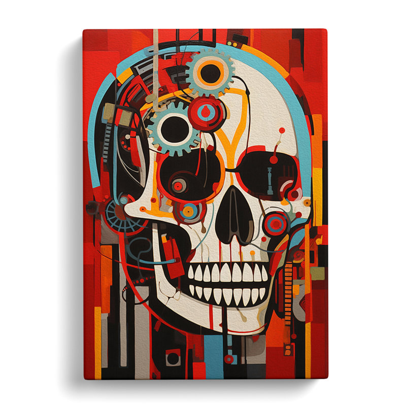Skeleton Constructivism Art - Wrapped Canvas, 60cm H x 40cm W x 3cm D