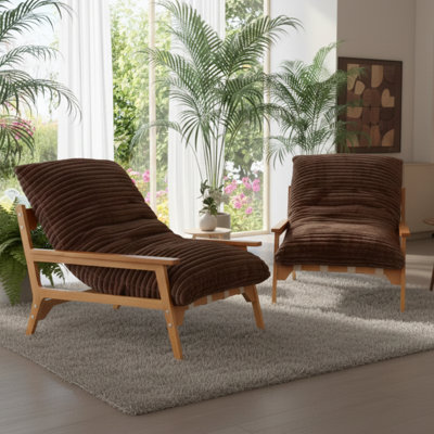 Chaise d'appoint rembourrée en frêne de 35,24 po Kyna