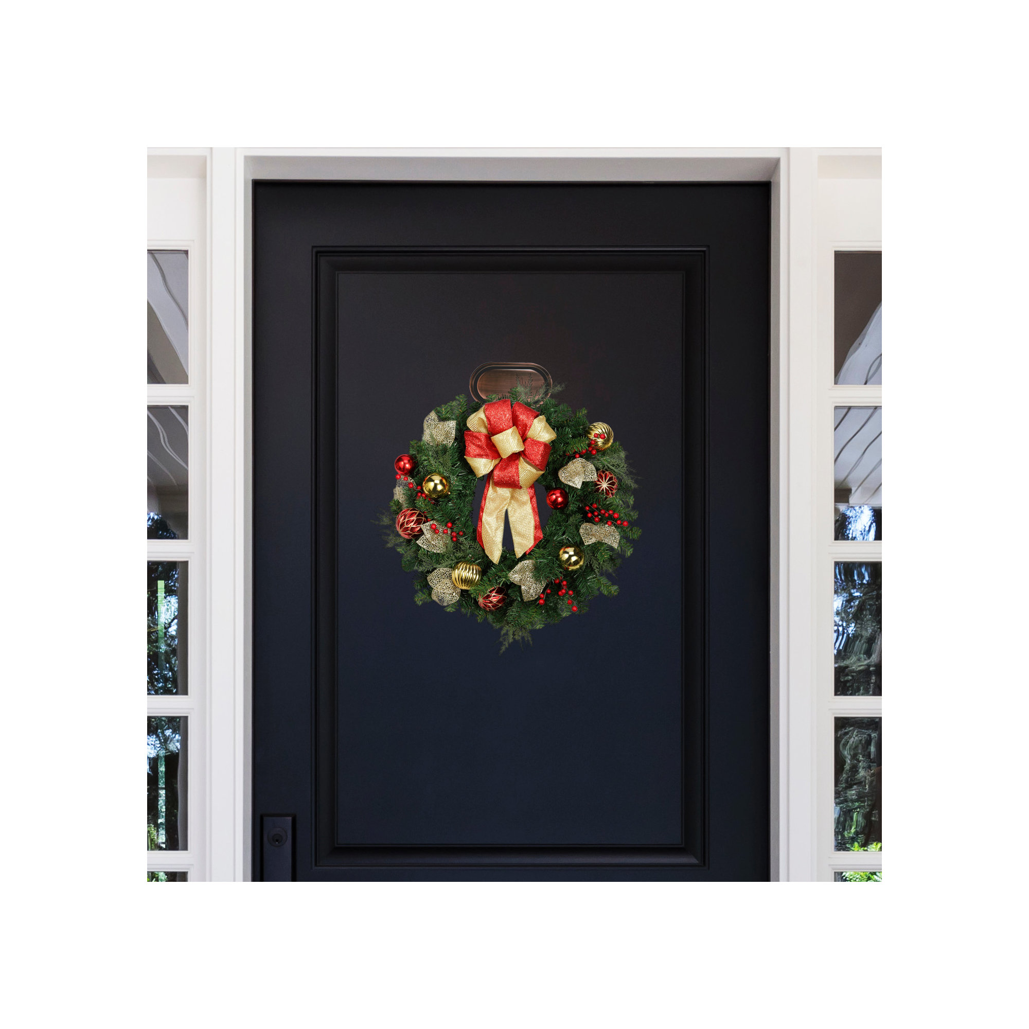 24'' Lighted Wreath