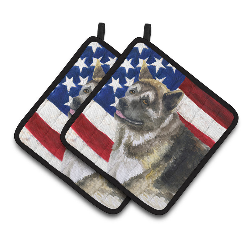Cuisinier poignée patriotique à akitas carolines american american