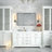 Glossy Black Bathroom Mirrors For Wall 48X30inch Wall Mounted Hanging Plates Mirror Farmhouse Mirror Modern Metal Framed Rectangular Mirror, Decorative Square Corner Mirror(Horizontal & Vertical)