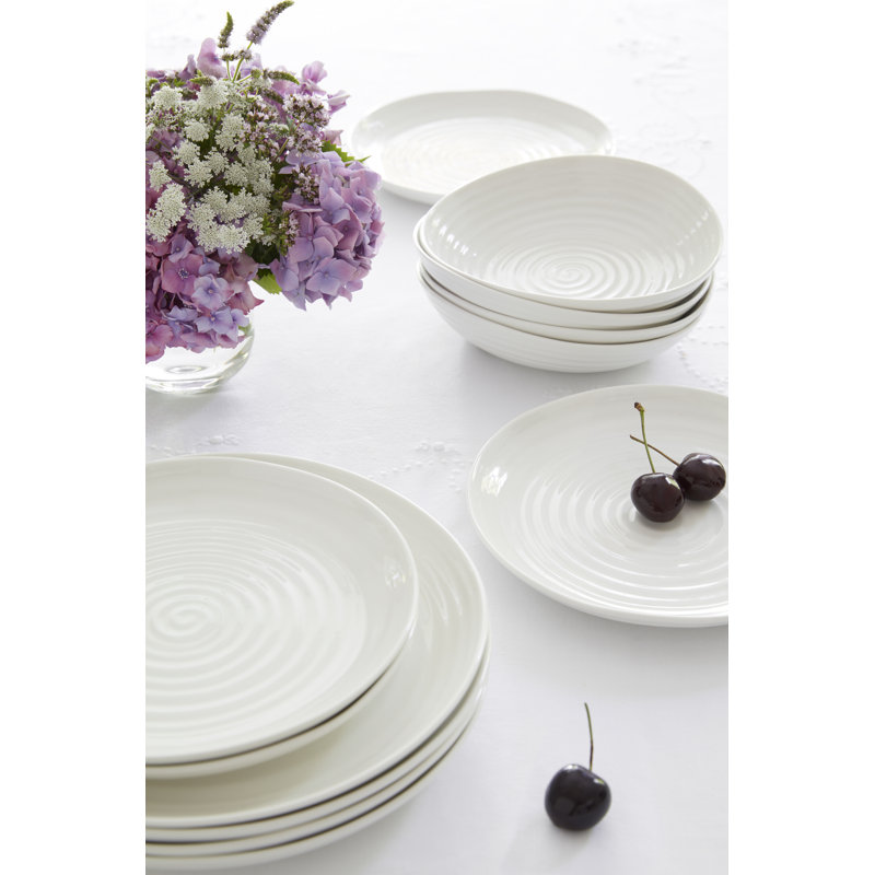 Sophie Conran, White - 12 Piece Coupe Dinnerware Set, Service for 4