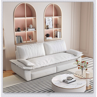 Versatile 3-In-1 Convertible Sofa Bed With Durable Iron Frame And Comfortable Cotton Cushioning, For Modern Living
