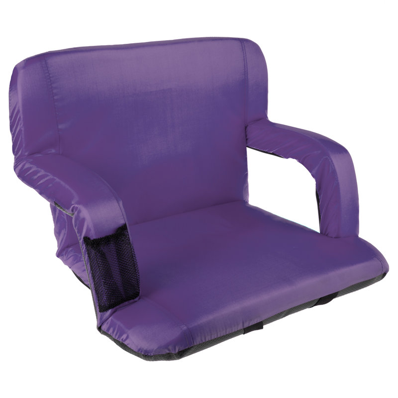 Tobin Wide Stadium Seat Chair  with Padded Back Support, Armrests, 6 Reclining Positions, Purple