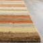 Tapis brun / orange / jaune en laine tissé à plat à la main Frann-21272163