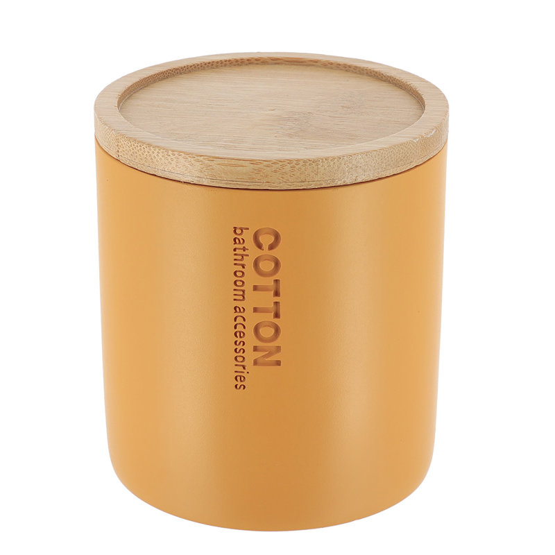 Contenant de rangement pour salle de bain Willis, Jaune moutarde