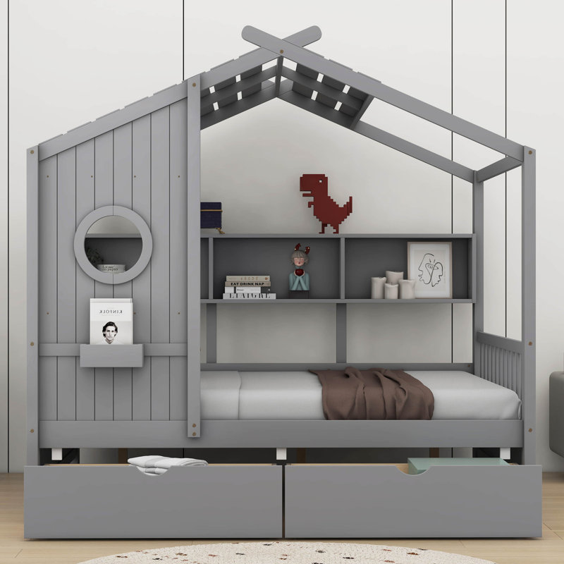 Surry Kids with Drawers, Full, Gray