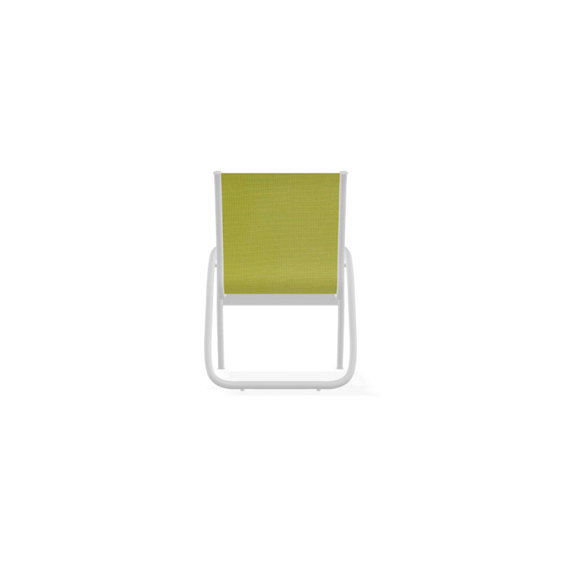 Fauteuil de patio Gardenella, Lime 38D Sunbrella®, Blanc texturé