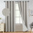 100% Blackout Linen Curtains,Room Darkening Grommet Drapes for Bedroom with White Liner-176371981-176371976