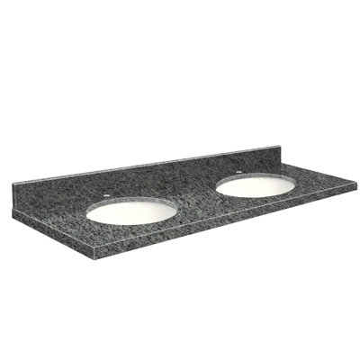 Plateau de salle de bain double 61 po meuble-lavabo