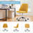 Mercier Upholstered Armless Task Chair, Home Adjustable Swivel Makeup Chair-737167252