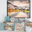 Paysage d'automne avec le ciel reflété sur le lac - Peinture sur toile-67417714-67417730