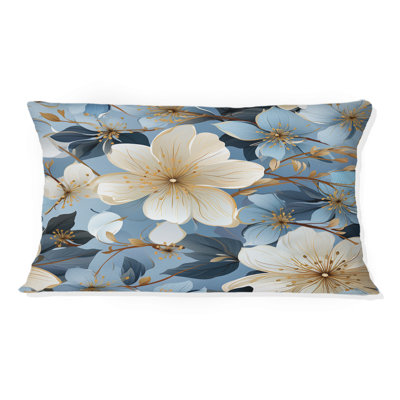 Motif floral bleu rétro - imprimé floral
