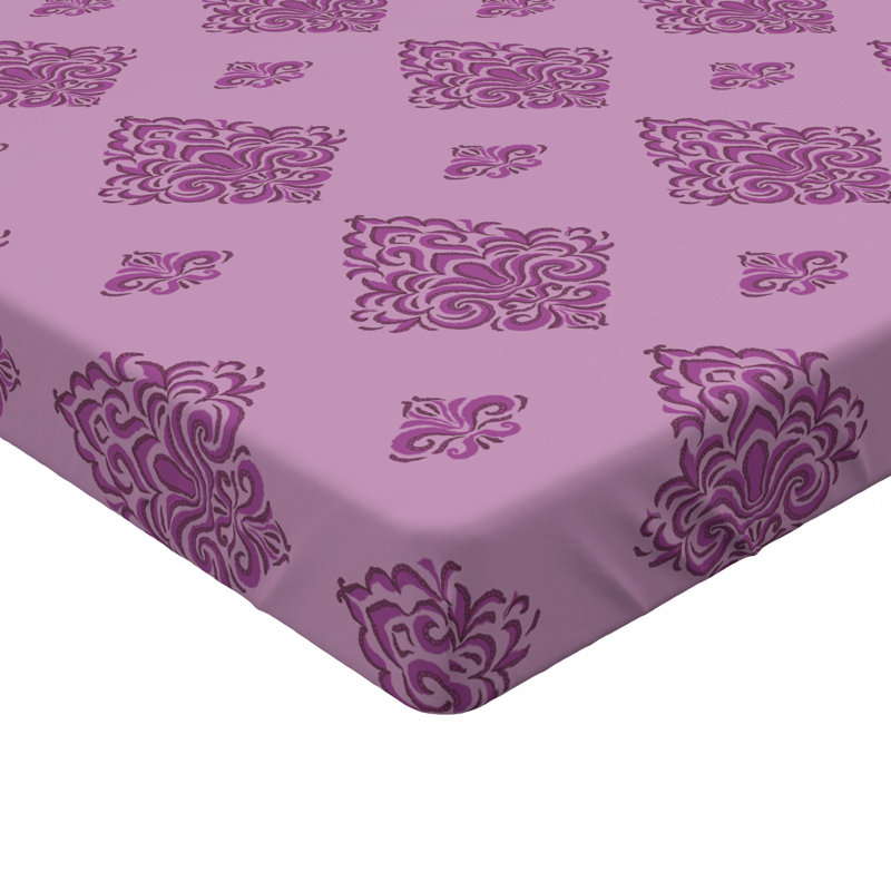 Microfiber Damask Fitted Sheet, Twin XL Fitted Sheet