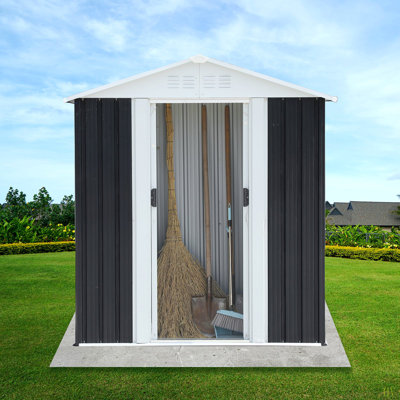 5X3 Ft Sliding Door Garden Shed For Outdoors Storage Apex Roof Design