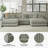Masie 3-Piece Sectional With Double Chaise
