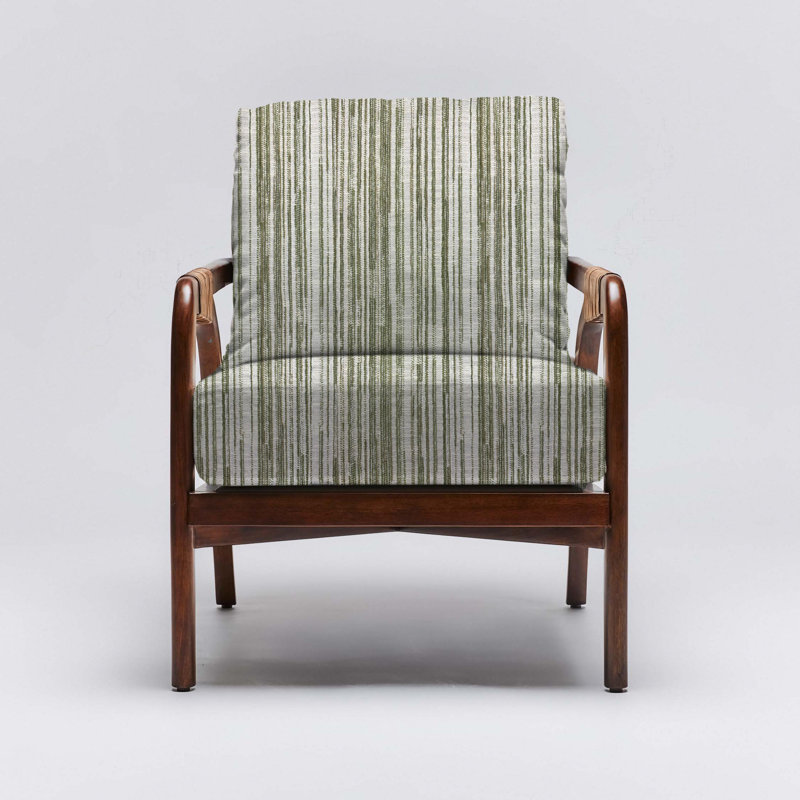 Delray Upholstered Armchair, Light Chestnut, Sage Brush
