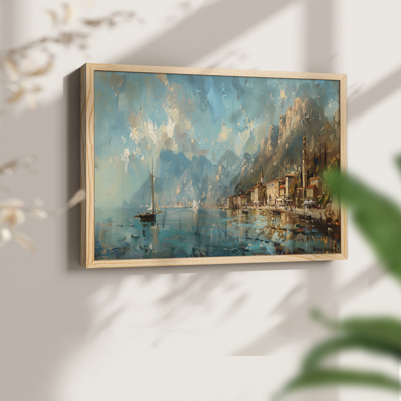 Série nautique - CCXVII - Reproduction encadrée - Restickable, Naturel, H 22 po x l 28 po