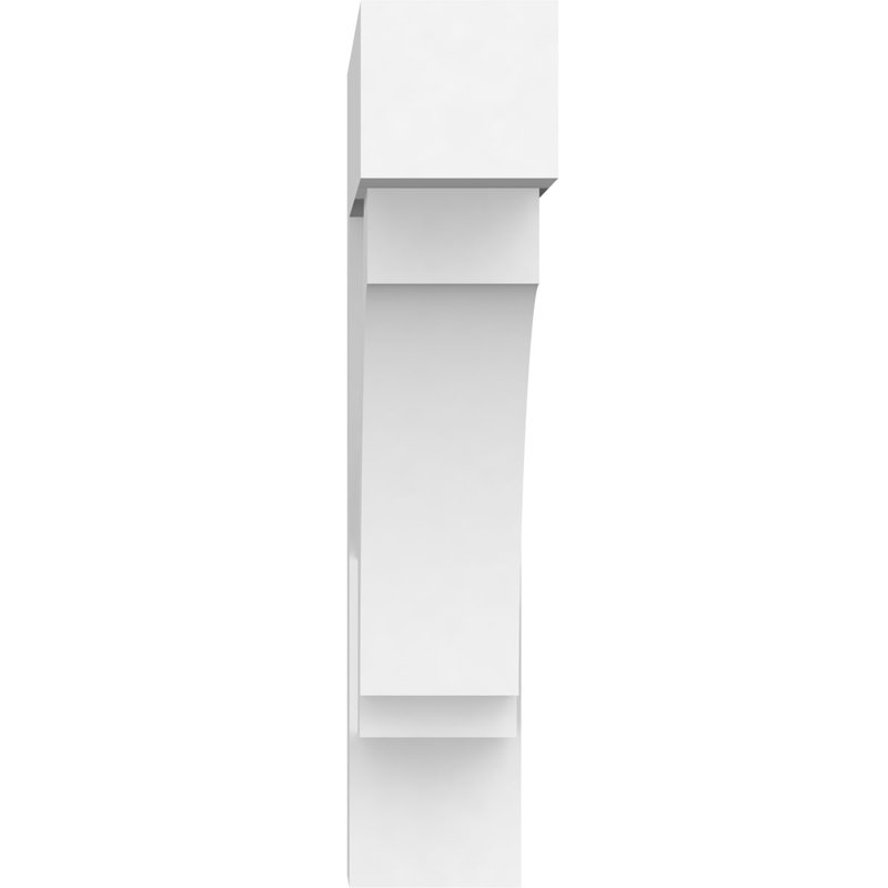 Support standard en PVC de qualité architecturale avec extrémités en bloc, H 24 po x l 5 po x P 24 po