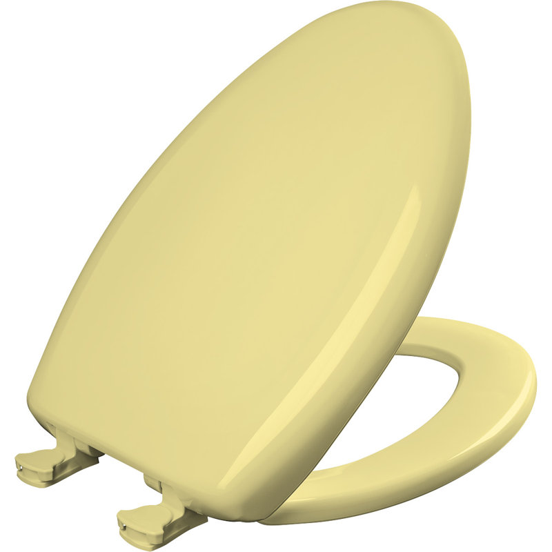 Siège de toilette allongé en plastique Lift-Off, Jaune