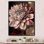«Pink Vintage Glam Flower», art mural sur toile florale