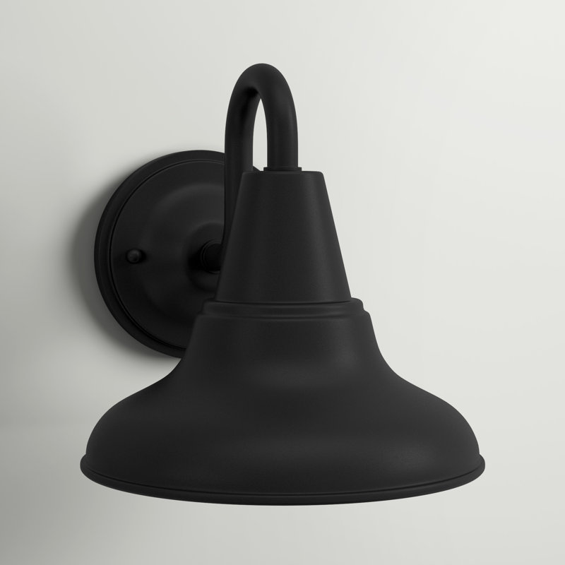 Luminaire de grange d'extérieur Seoul, Noir, H 10,50 po x l 12 po x P 13,25 po