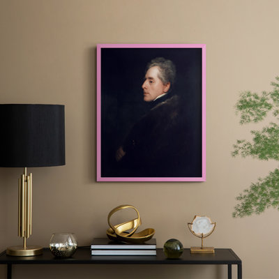 Vintage Portrait Print IX Framed Print - Solid Wood