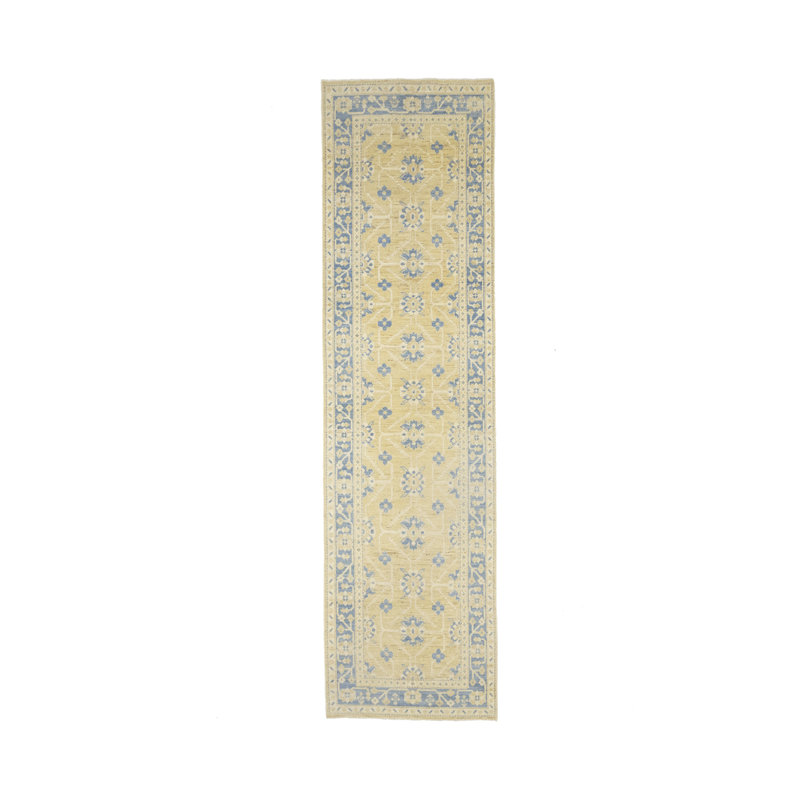 Tapis de couloir oriental Oushak Chobi Mute Beige
