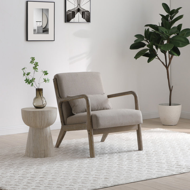 Hayle Light Frame Accent Chair, Linen Blend