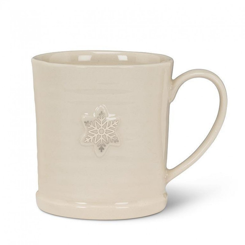 Snowflake On Rimmed Mug