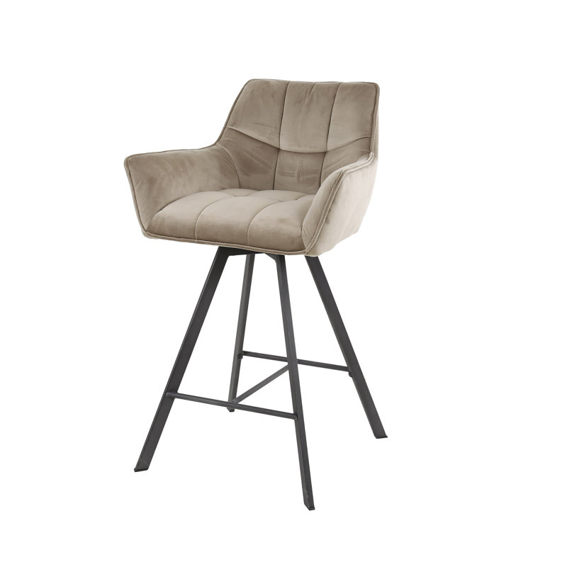 Kathy Counter Stool with Metal Frame, Champagne