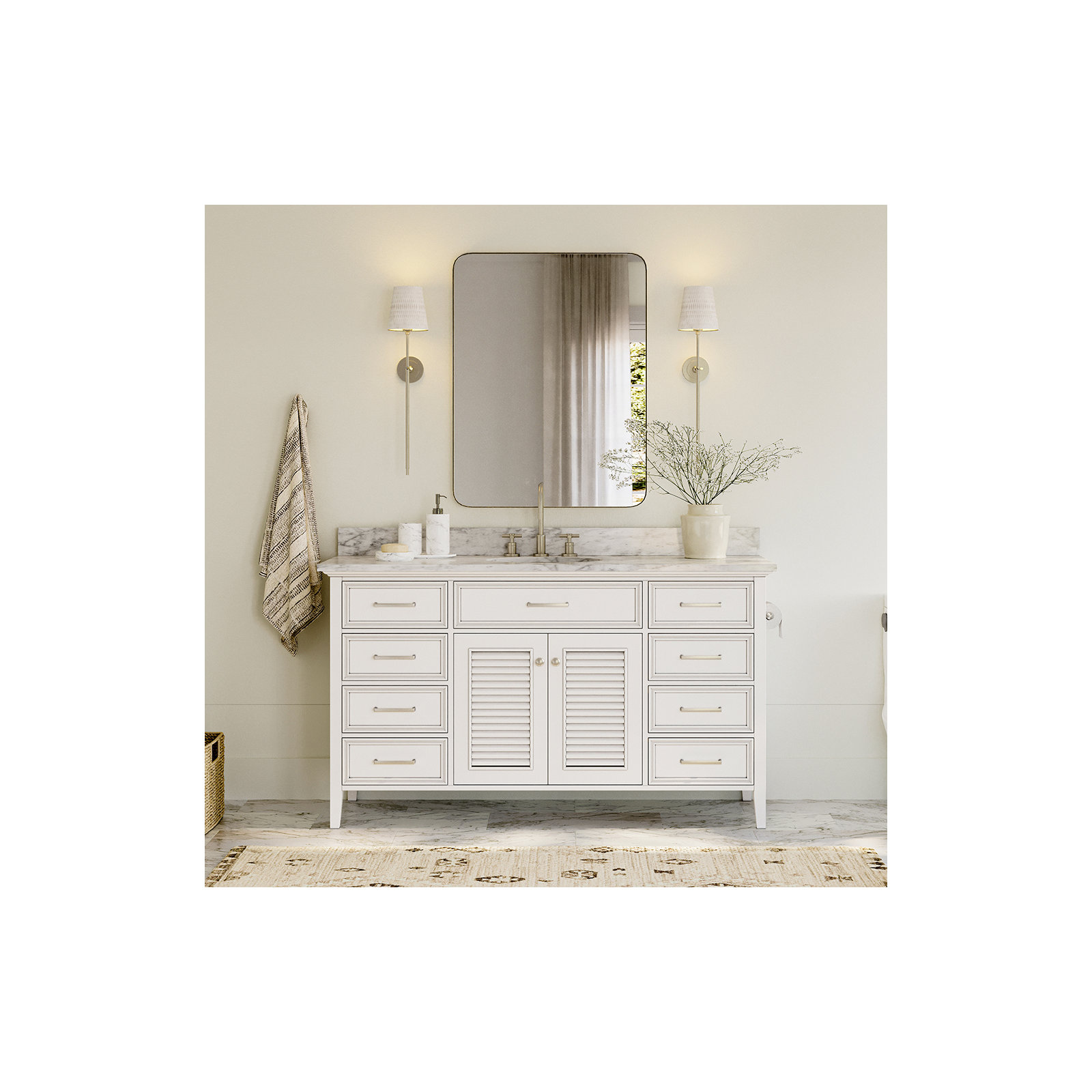 61'' Single Bathroom Vanity, White