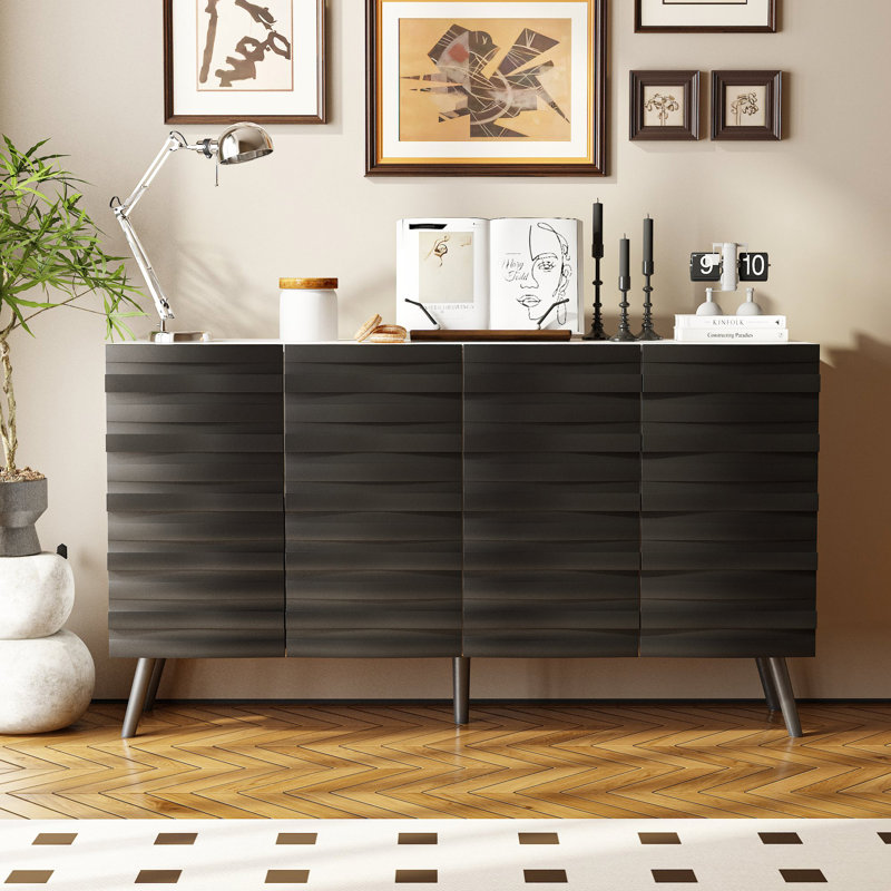 Buffet noir H 31,4 po