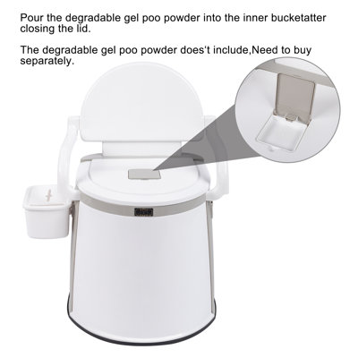Toilettes de camping portatives, toilettes de voyage légères pour adultes, toilettes compactes pour la randonnée, la pêche, les voyages en VR et les voyages en voiture