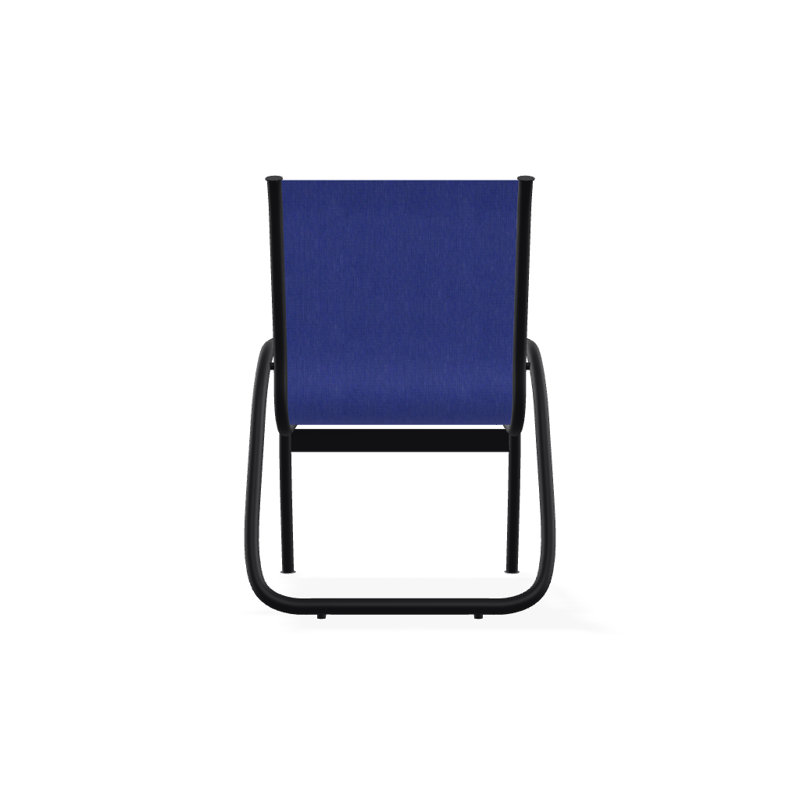 Fauteuil de patio Gardenella, Atlantis bleu royal Sunbrella®, Noir texturé