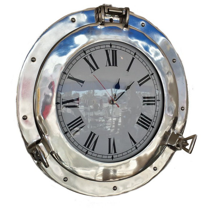 Metal Wall Clock, Chrome