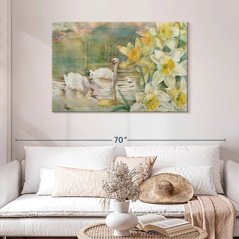 Harnek Swans At Hurst, 30" H x 45" W