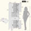 Grande armoire de salle de bain autoportante avec tiroir, 2 armoires, 4 portes à fermeture douce, 2 tablettes réglables, rangement ouvert, pour salle de bain, salon, salle de lavage-551378025